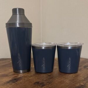 Reduce Navy Cocktail Shaker Set with Cups